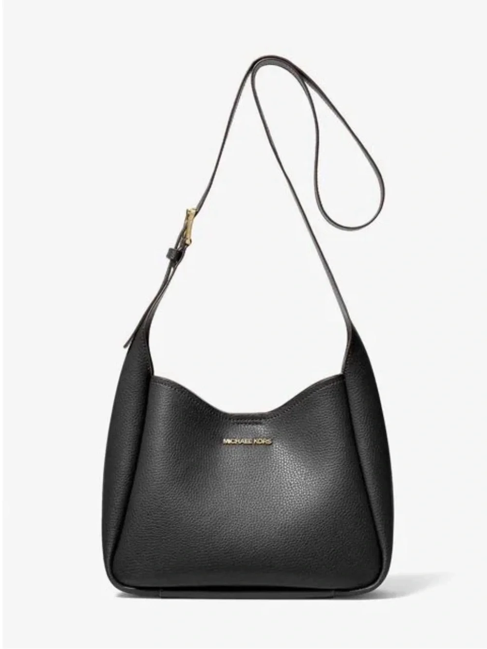 Michael Kors Black Birch Medium Leather Bag with Gold Hardware